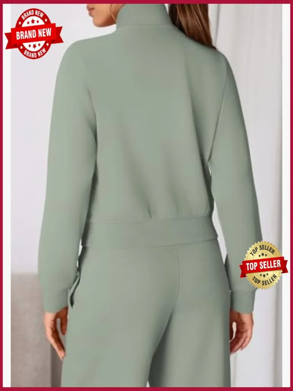 2 Piece Sweatsuit Matching Lounge Set Full Zip Hoodie Joggers Pockets